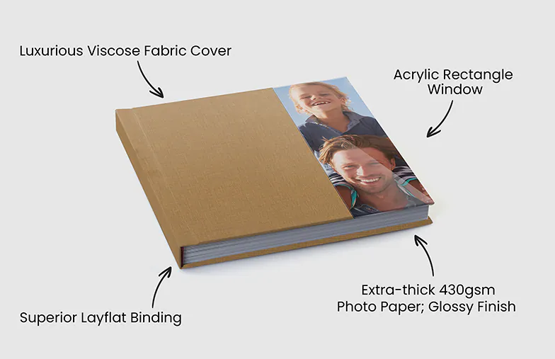 Luxury Layflat Photo Book – Rectangular Acrylic Cover