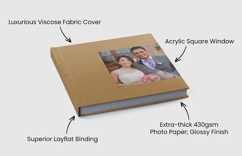 Luxury Layflat Photo Book – Square Acrylic Cover